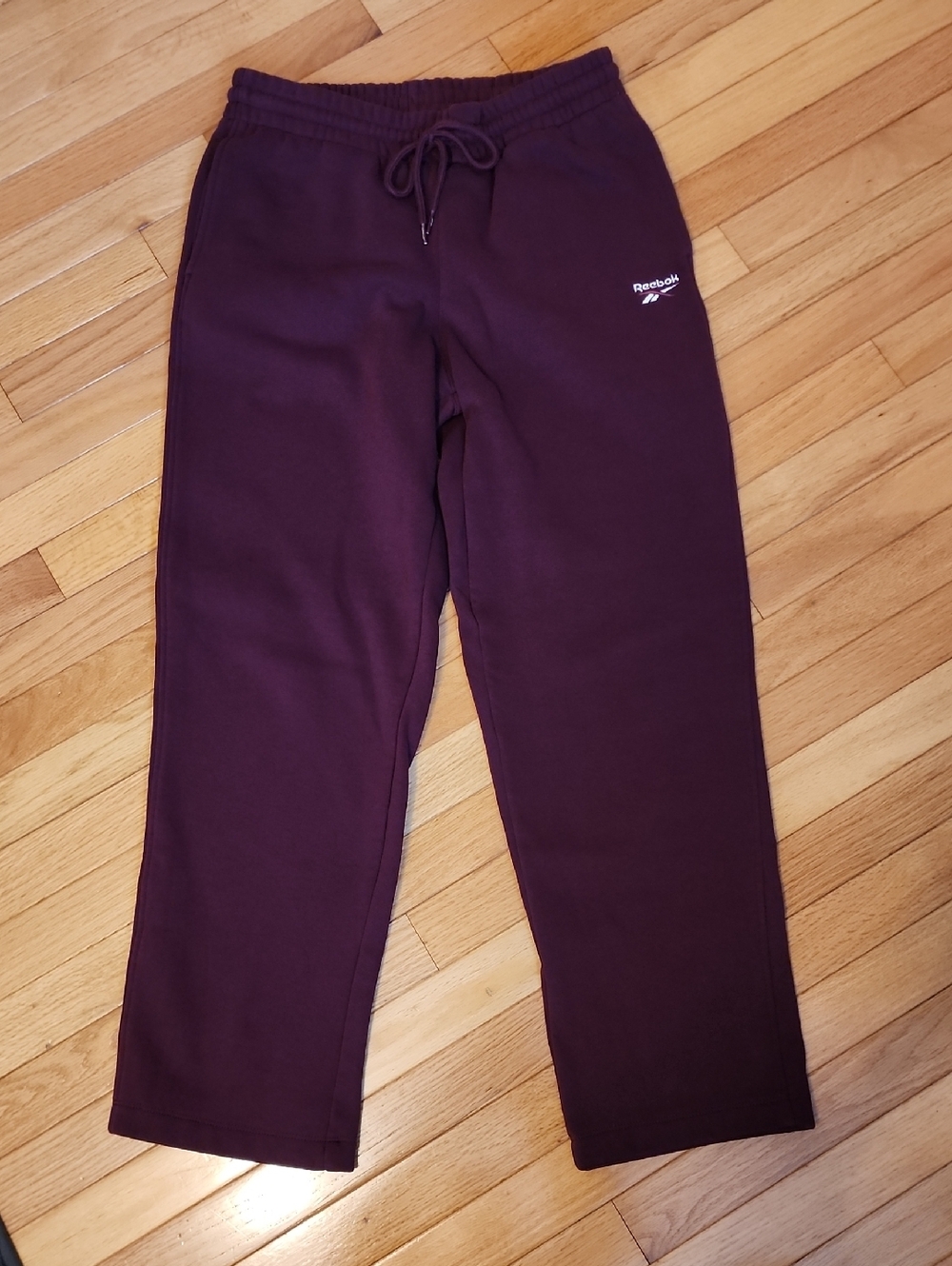 Reebok Maroon Jogger Sweatpants with Drawstring